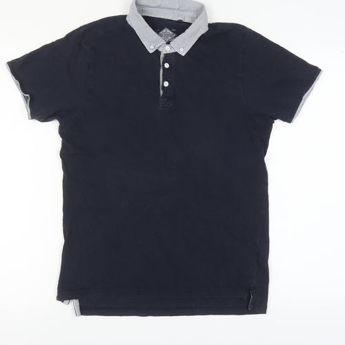 Red Herring Men's Black Polo Shirt Small