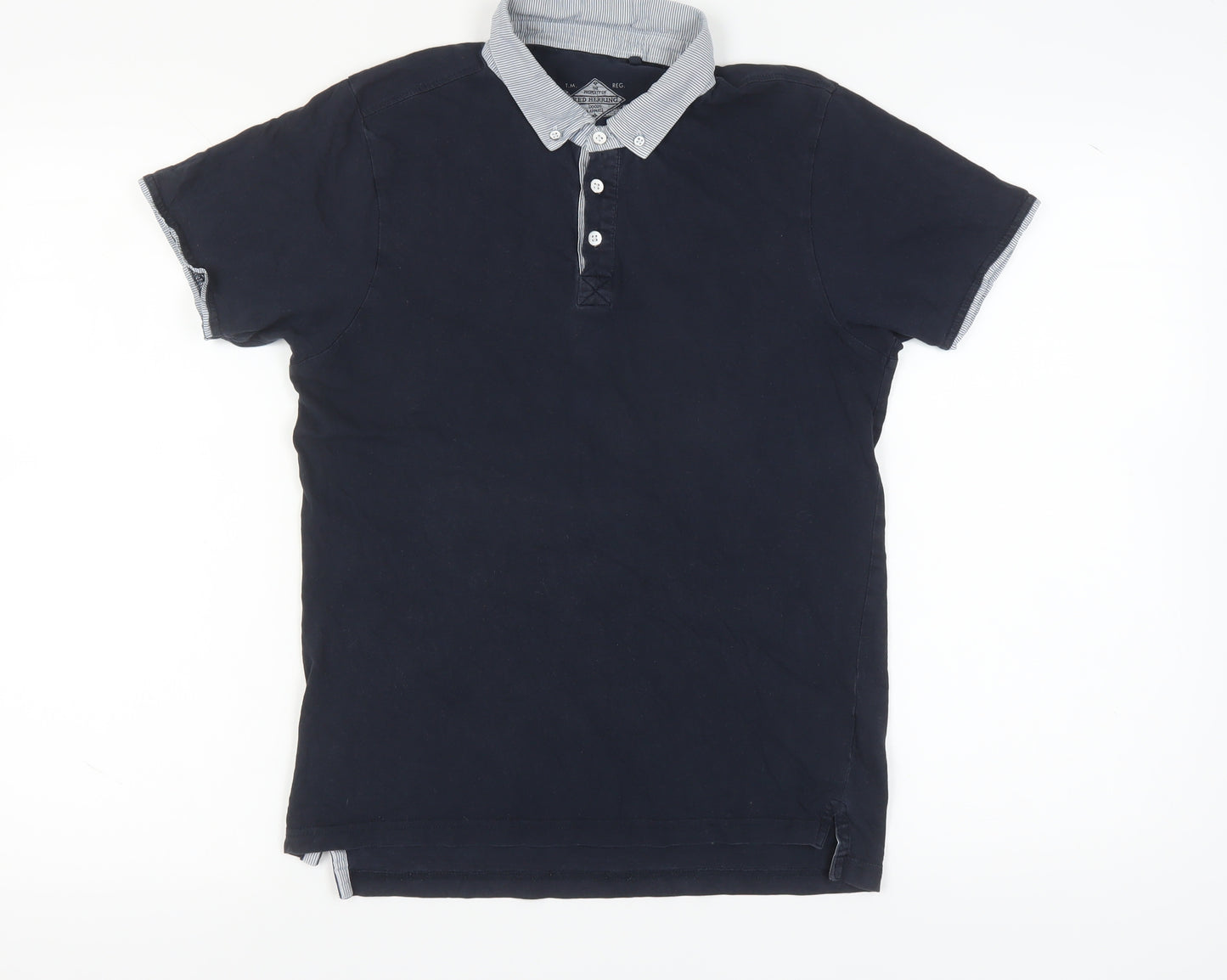 Red Herring Men's Black Polo Shirt Small