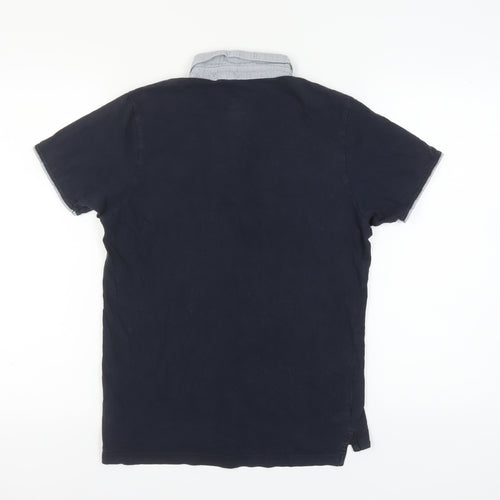 Red Herring Men's Black Polo Shirt Small