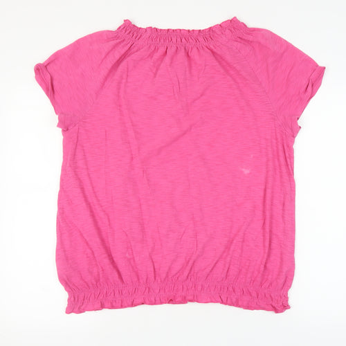 Marks and Spencer Women's Pink Embroidered T-Shirt Size 20