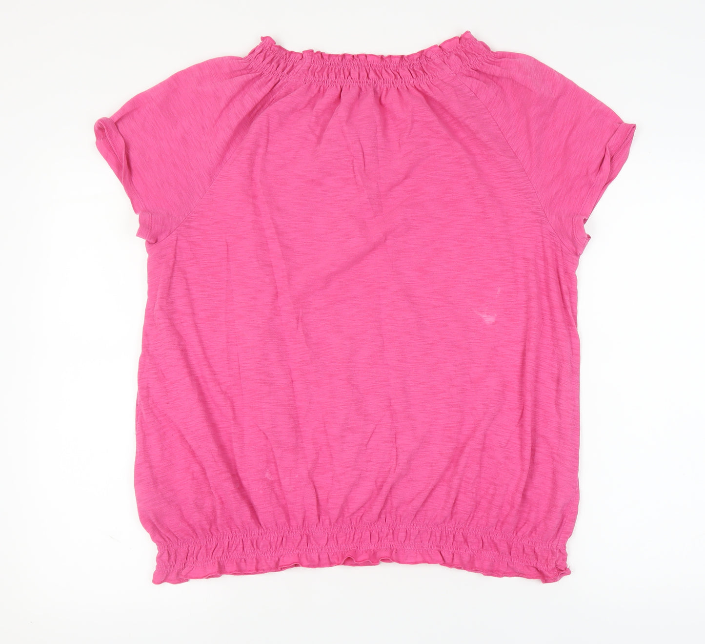 Marks and Spencer Women's Pink Embroidered T-Shirt Size 20