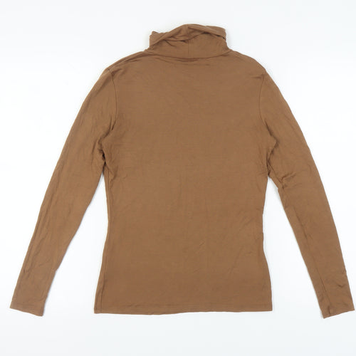 Kettlewell Women's Brown Roll Neck Top, Size S