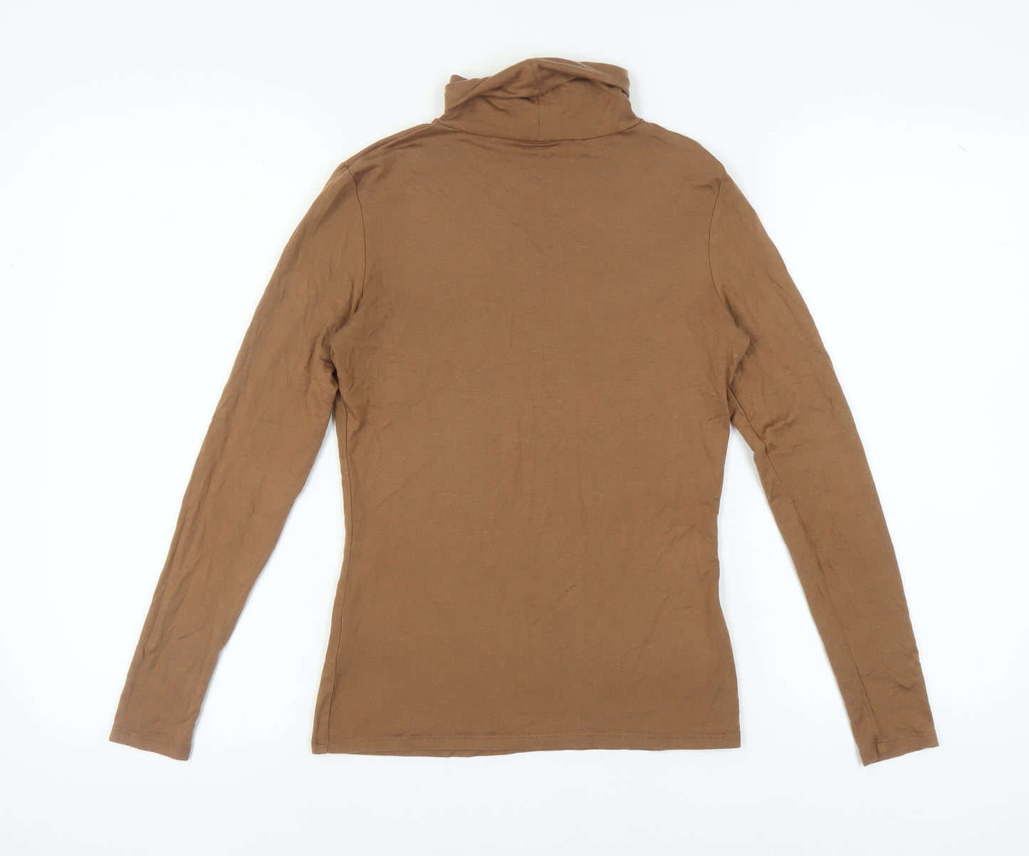 Kettlewell Women's Brown Roll Neck Top, Size S