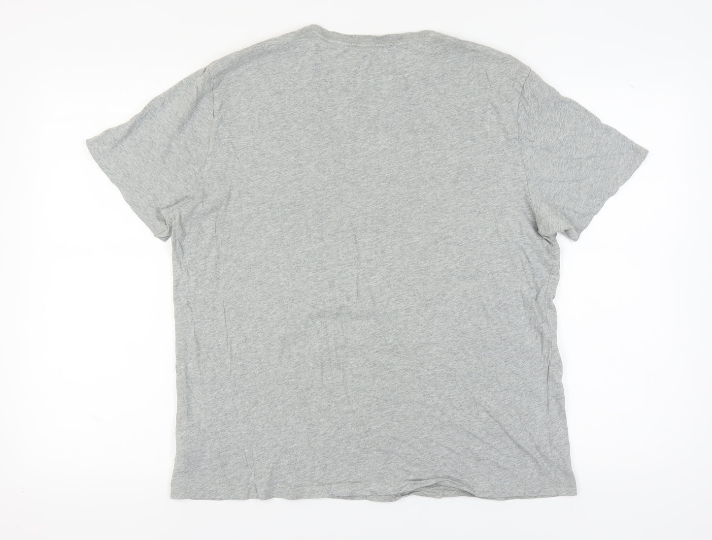 GAP Men's Grey Cotton T-Shirt L - Classic Crew Neck