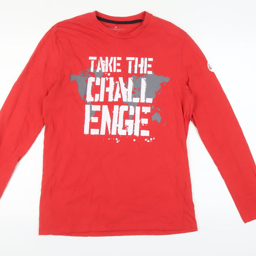 Sport Relief Men's Red Graphic Long Sleeve T-Shirt M