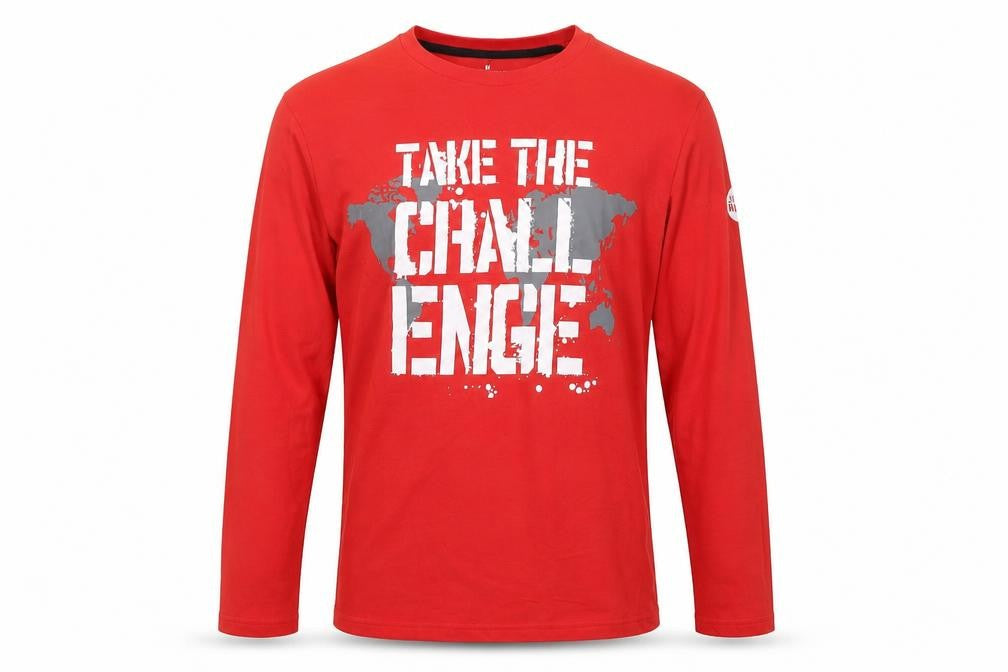 Sport Relief Men's Red Graphic Long Sleeve T-Shirt M