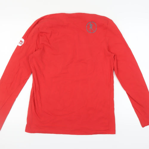 Sport Relief Men's Red Graphic Long Sleeve T-Shirt M