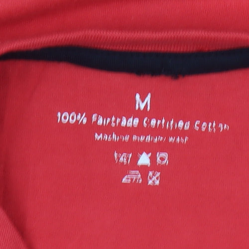 Sport Relief Men's Red Graphic Long Sleeve T-Shirt M