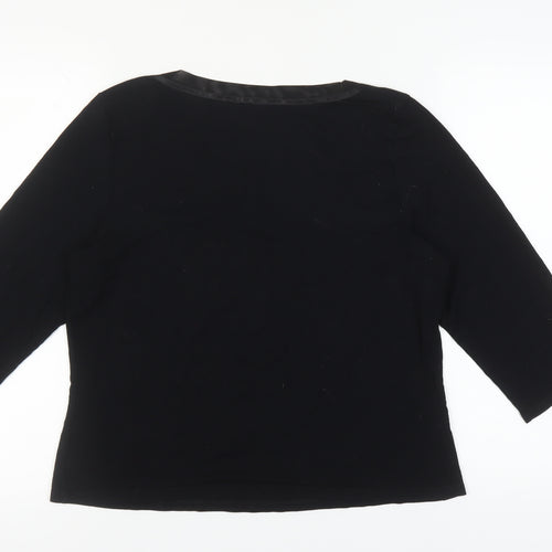 Marks and Spencer Black V-Neck Top Size 18 Women