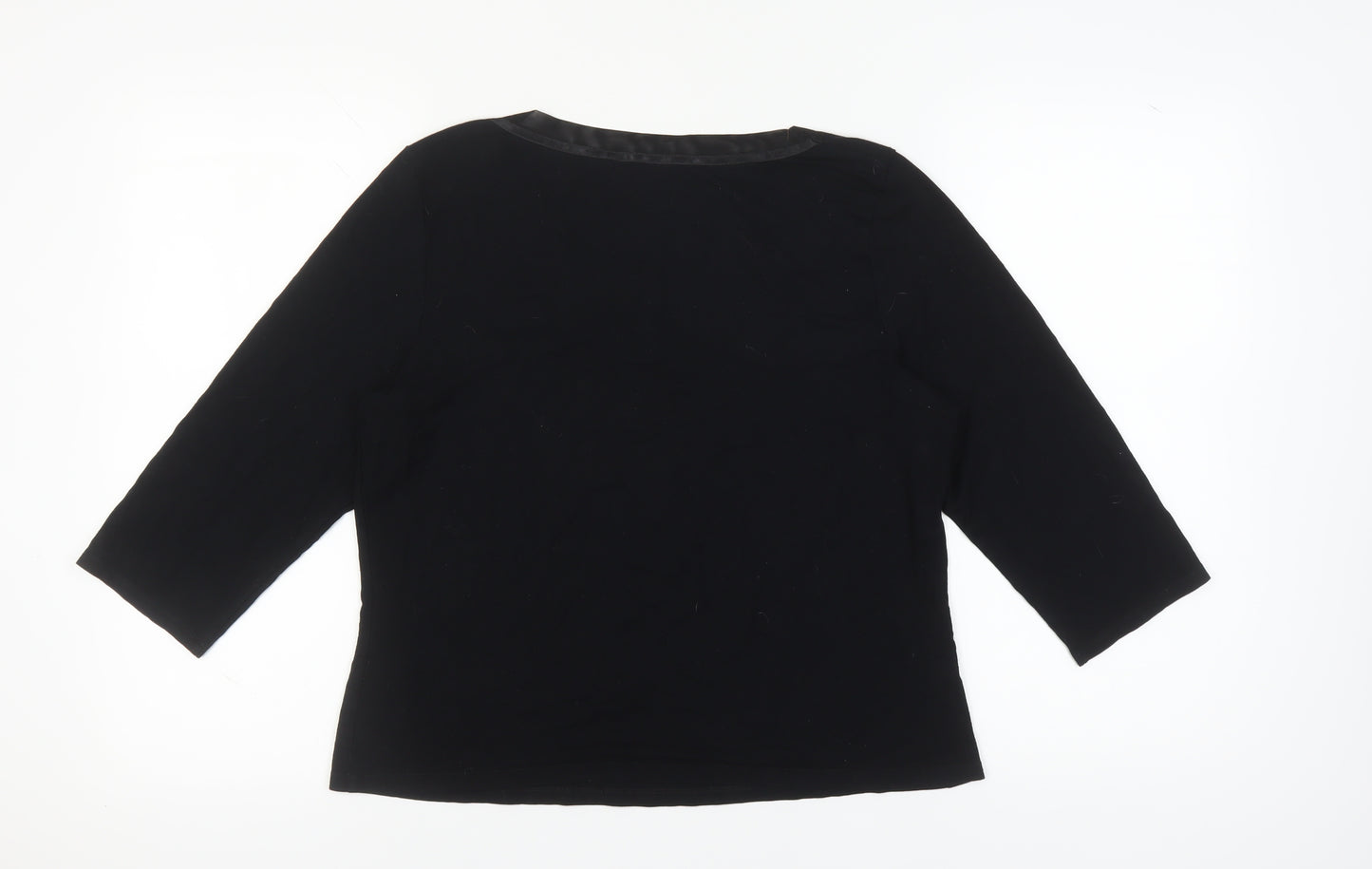 Marks and Spencer Black V-Neck Top Size 18 Women