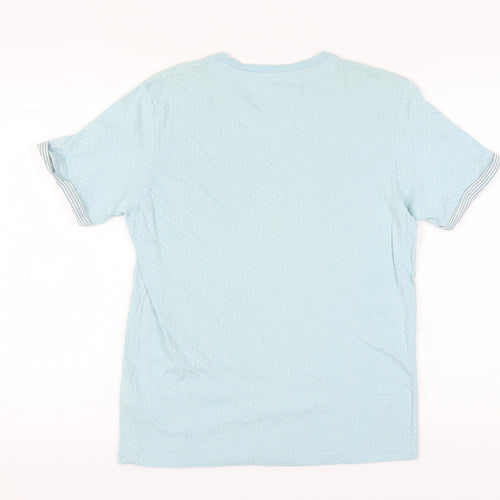 Brave Soul Men's Blue Polka Dot Medium T-Shirt