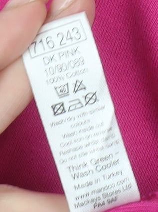 M&Co Women's Pink XL Floral Jersey Blouse