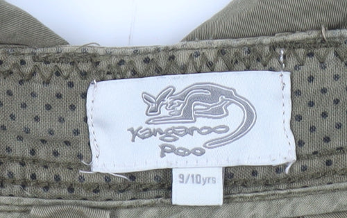 Kangaroo Poo Boys Green Cargo Shorts 9-10 Years