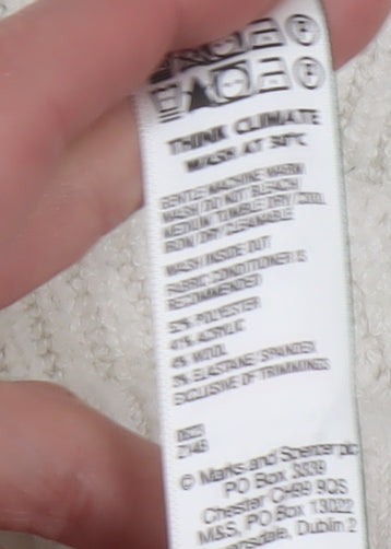 Marks and Spencer Women Ivory Vest M Knit Jumper