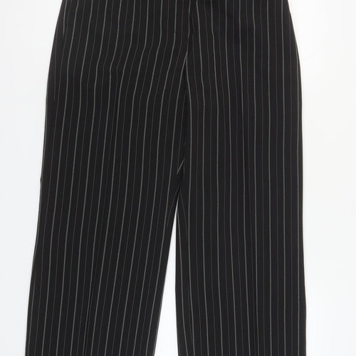 Simply Be Women's Black Striped Trousers 16