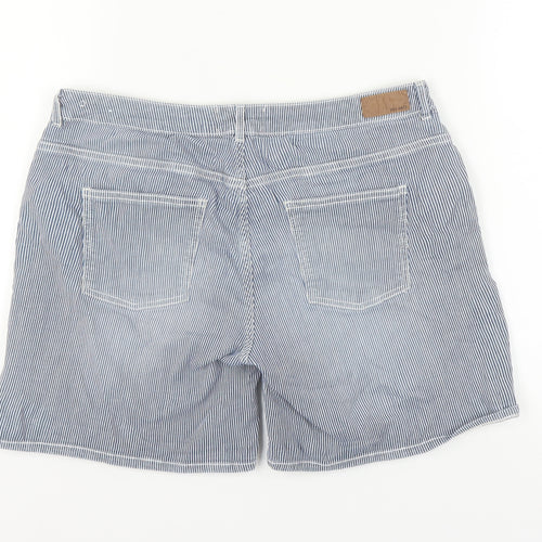 Fat Face Women’s Blue Striped Cotton Shorts Size 12