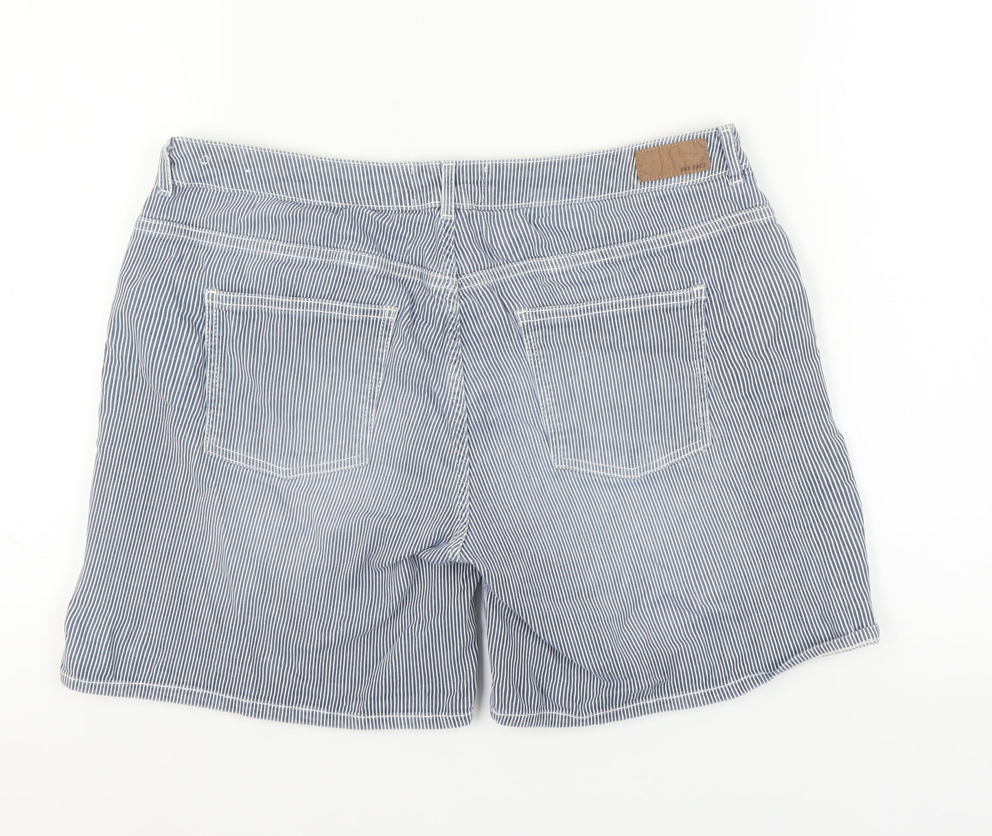 Fat Face Women’s Blue Striped Cotton Shorts Size 12