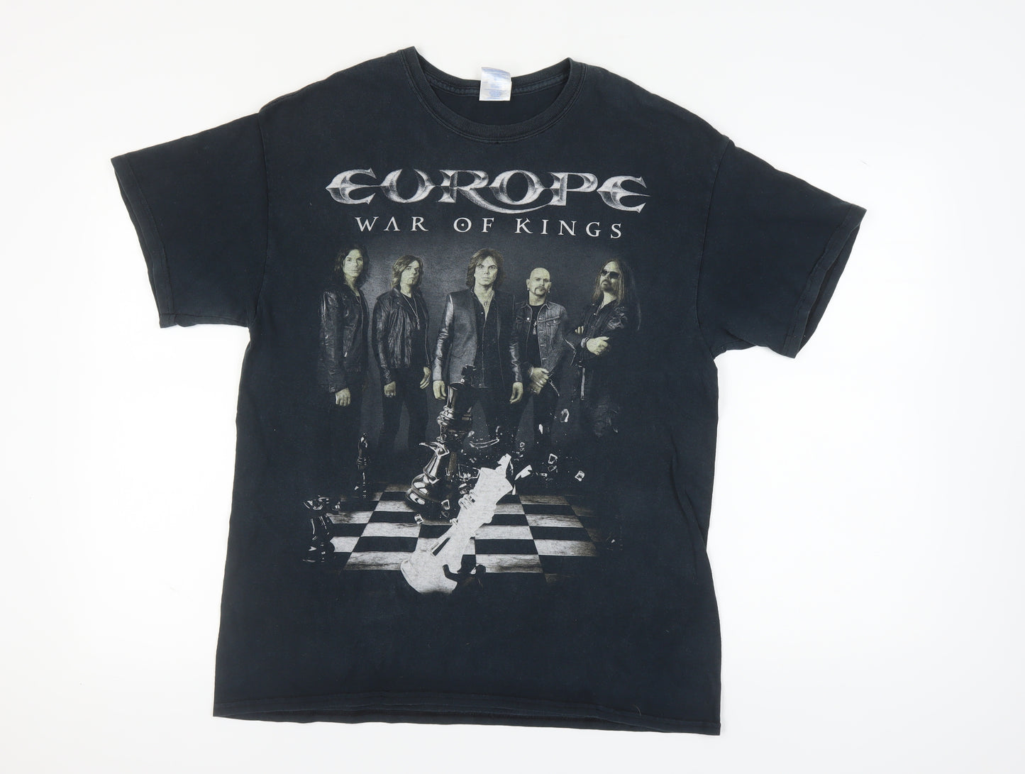 Gildan Men's Large Black Band T-Shirt 'Europe War of Kings'