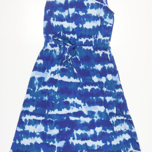 Julipa Women's Blue Tie Dye Jersey Dress Size 14