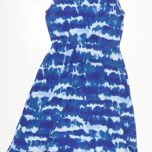 Julipa Women's Blue Tie Dye Jersey Dress Size 14