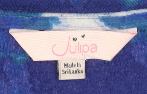 Julipa Women's Blue Tie Dye Jersey Dress Size 14