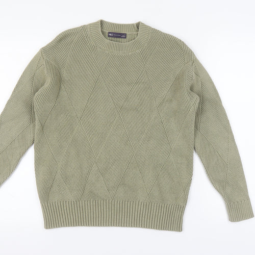 Marks and Spencer Men's Green S Pullover Jumper