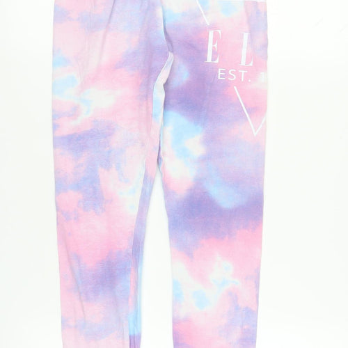 Elle Girls Multicoloured Tie Dye Ankle Leggings 14-15 Years
