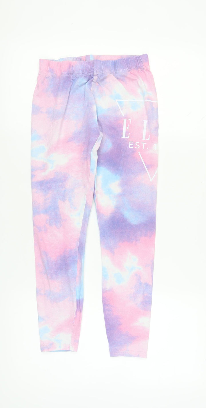 Elle Girls Multicoloured Tie Dye Ankle Leggings 14-15 Years