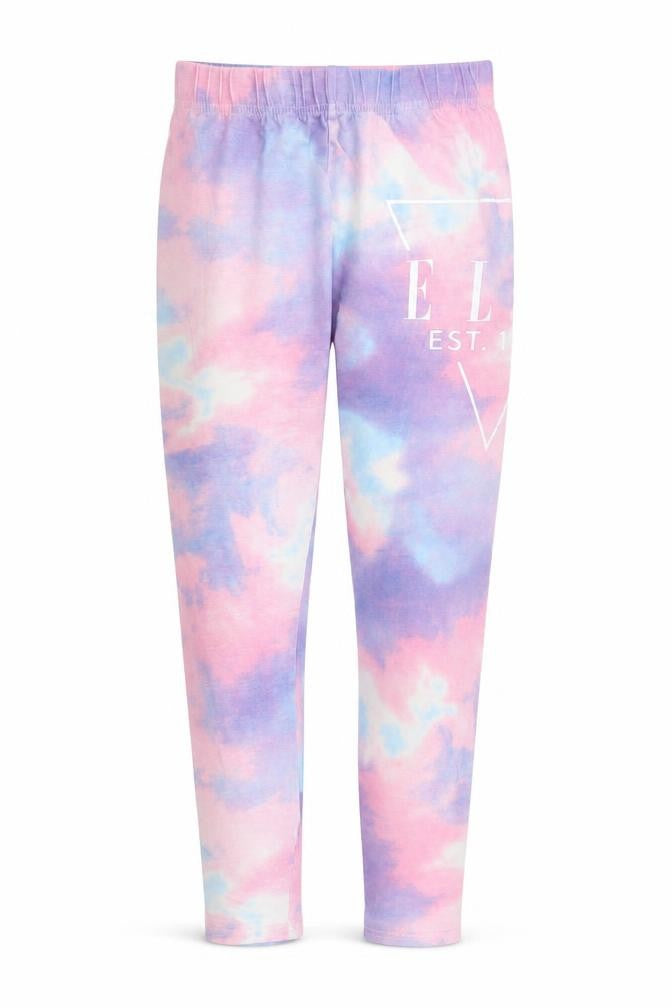Elle Girls Multicoloured Tie Dye Ankle Leggings 14-15 Years