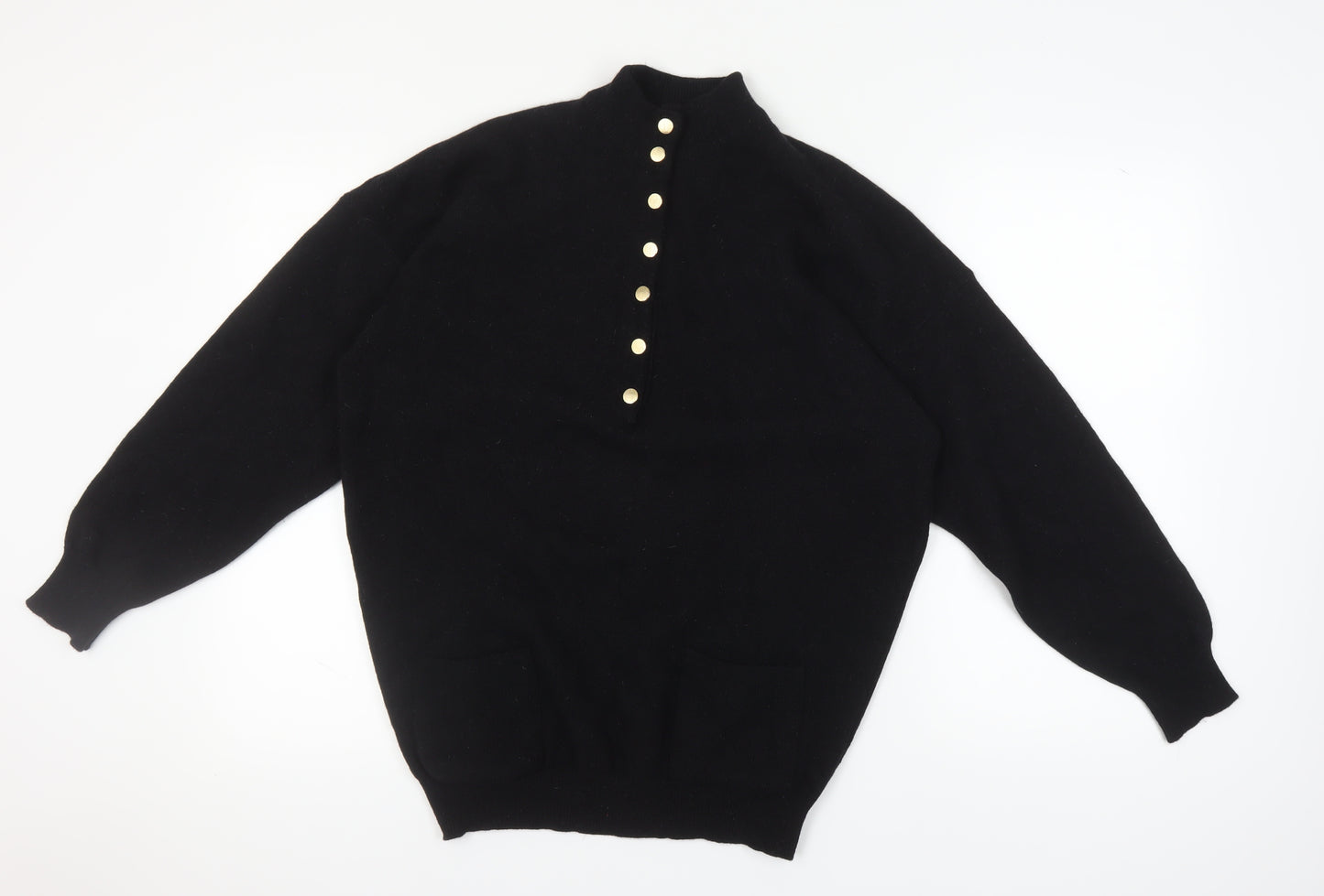 Murray Brothers Women's Black Mock Neck Jumper Medium