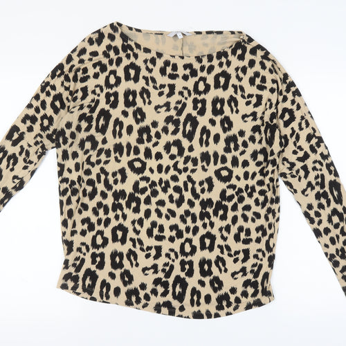 Next Women's Beige Animal Print Blouse Size 14