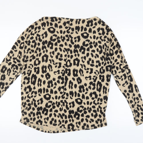 Next Women's Beige Animal Print Blouse Size 14