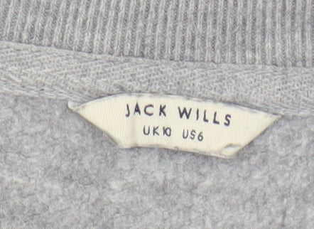 Jack Wills Women's Grey Pullover Sweatshirt - Size 10