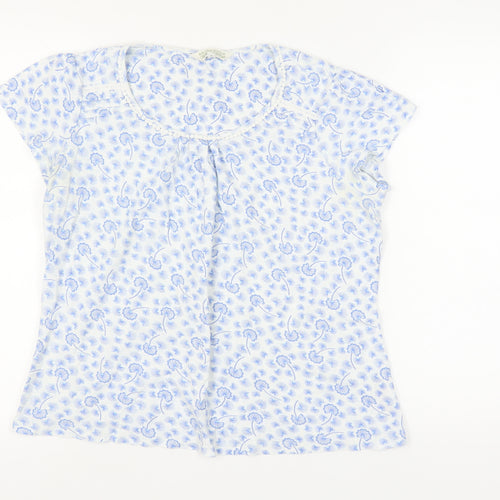 RJR John Rocha Women's Blue Floral T-Shirt, Size 14