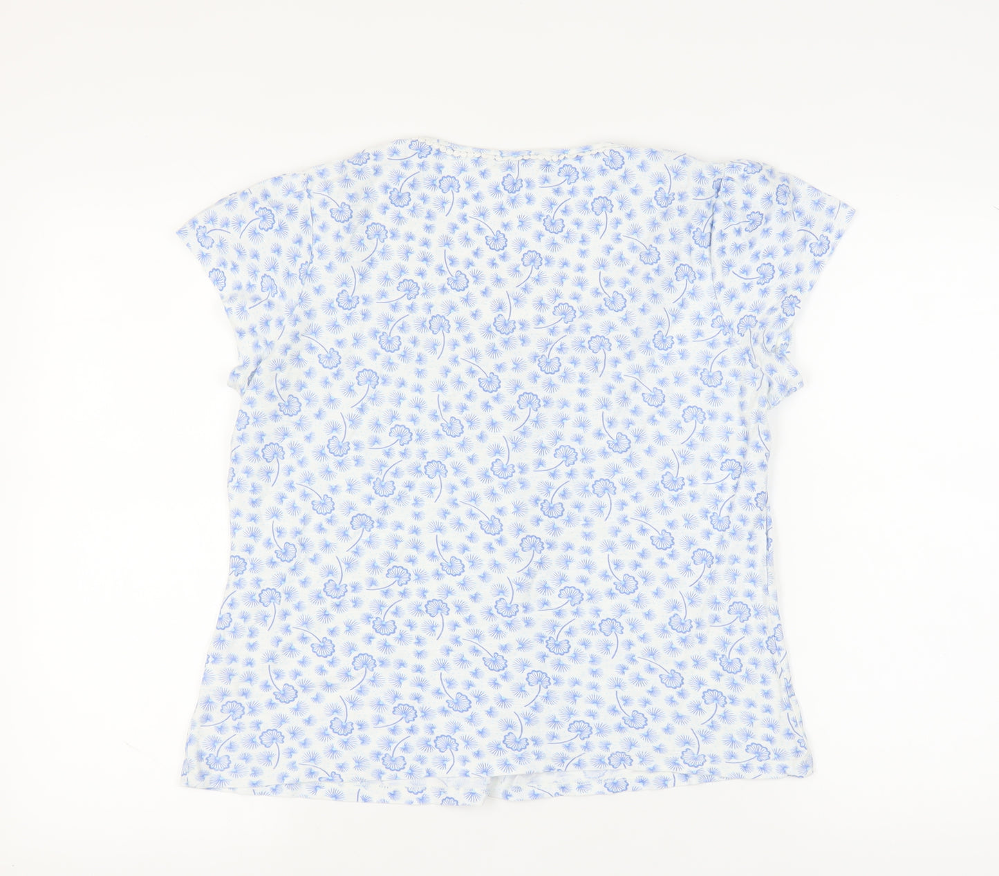 RJR John Rocha Women's Blue Floral T-Shirt, Size 14