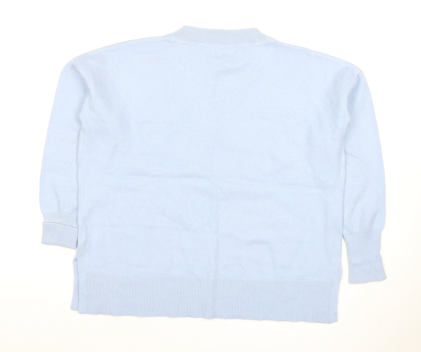 Pure Collection Women's Blue Sequin Star Pullover Jumper - Size 12