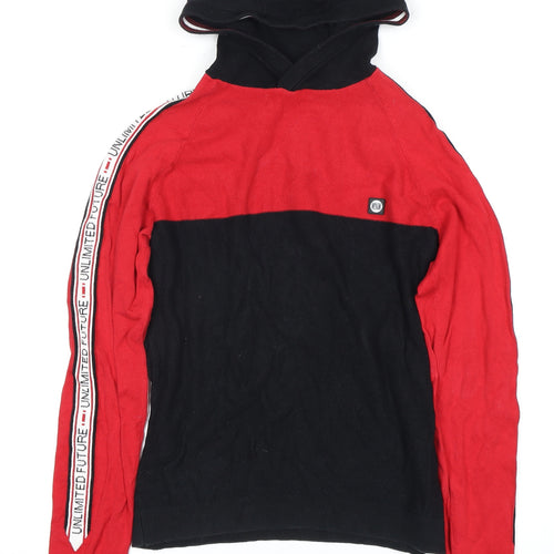 Next Boys Red & Black Pullover Hoodie - 11-12 Years
