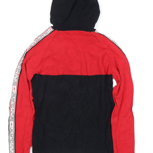Next Boys Red & Black Pullover Hoodie - 11-12 Years