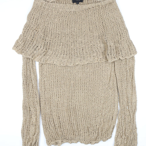 Joule Women's Beige Open-Knit Pullover Jumper - Size S
