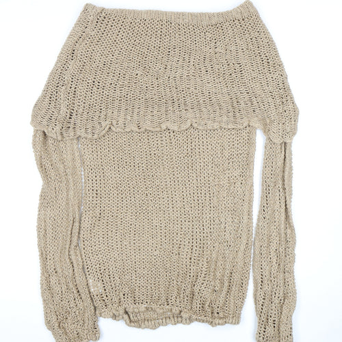 Joule Women's Beige Open-Knit Pullover Jumper - Size S