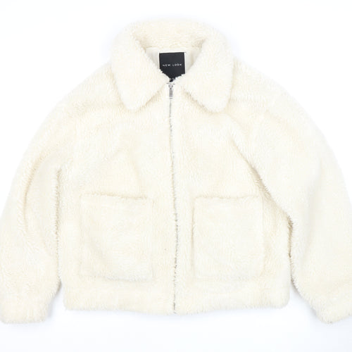 New Look Women's White Puffer Jacket Size 10