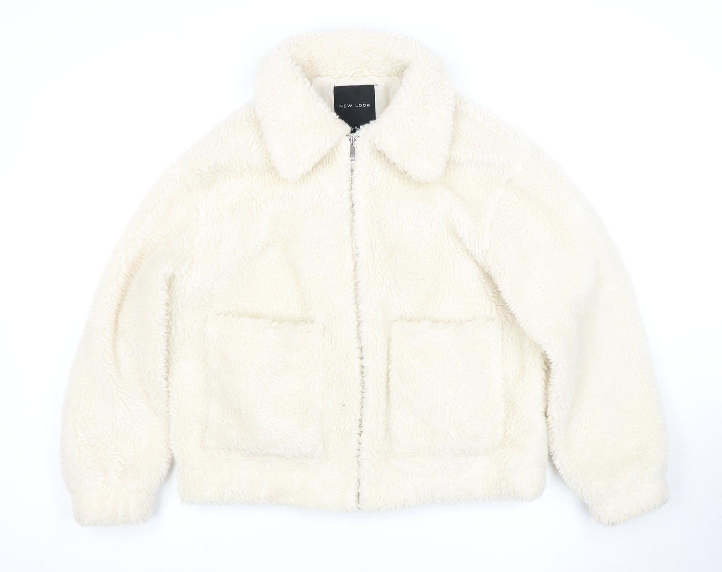 New Look Women's White Puffer Jacket Size 10