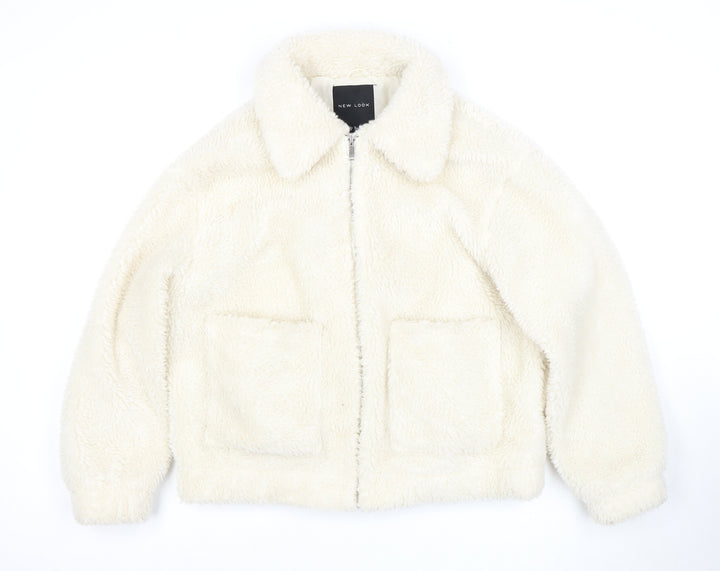 New Look Women's White Puffer Jacket Size 10