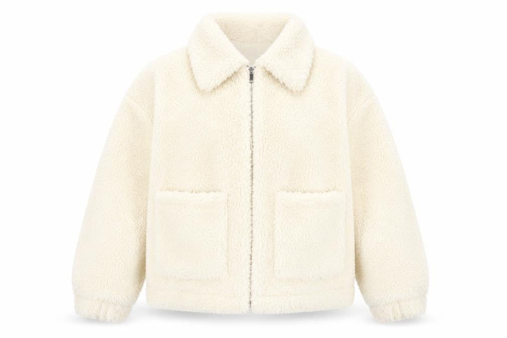Front view of New Look Women's White Puffer Jacket, size 10