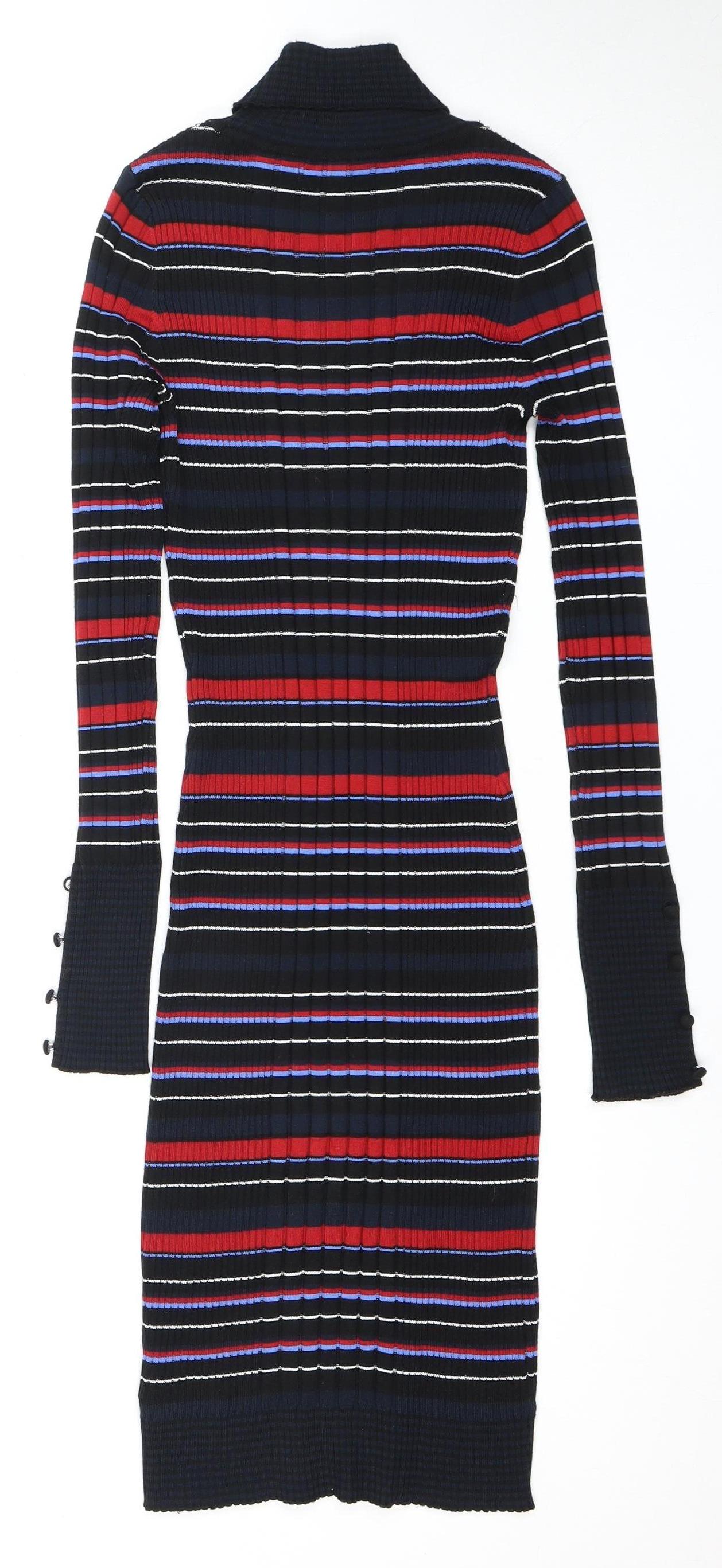 Next Women's Multicoloured Striped Dress - Size 8