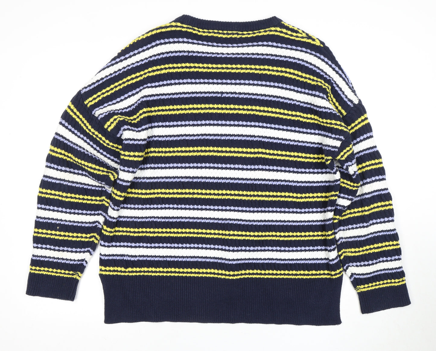 Marks and Spencer Women's XL Blue Striped Pullover Jumper