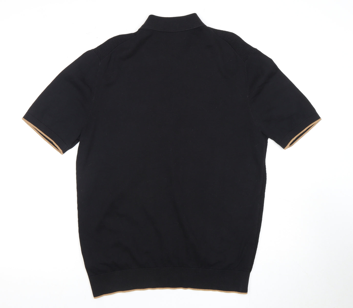 Marks and Spencer Black Collared T-Shirt L