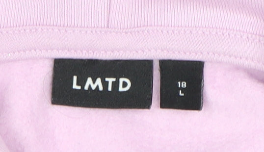 LMTD Women's Pink Hoodie, Size 18, Cotton Blend