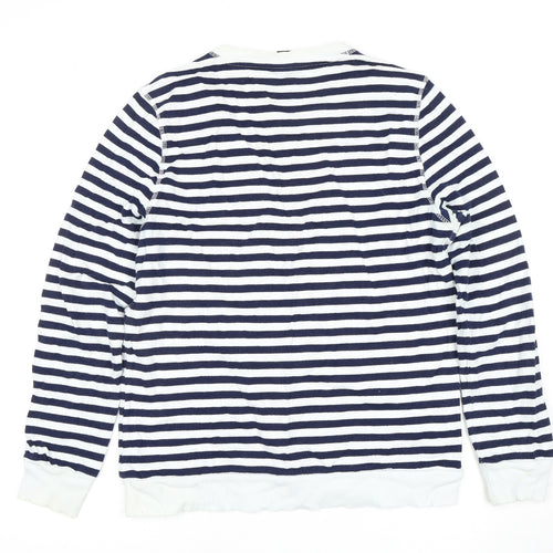 H&M Unisex Blue Striped Pullover Sweatshirt Size 12