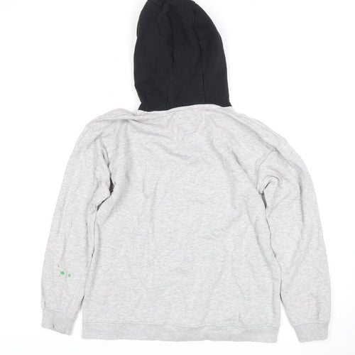 THREEADGIRLS Boys Grey & Black Pullover Hoodie 9-10Y